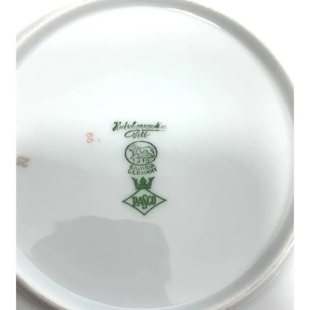 3 Vintage Hutschenreuther Selb Fruit Salad Plates Bavaria‎ Germany Pasco Peaches